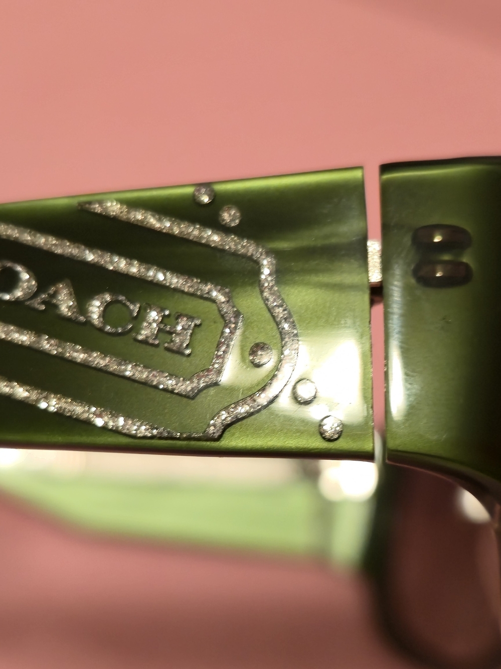 Coach Green Sunglasses with Logo - Picture 3 of 9